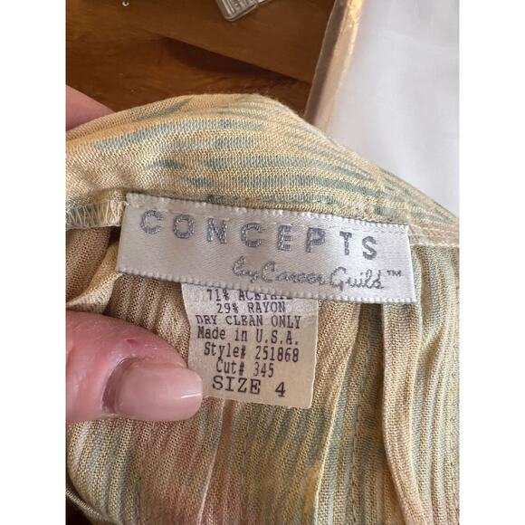 Vintage Concepts Floral Pleated Midi Skirt Women Sz 4 - Picture 7 of 14